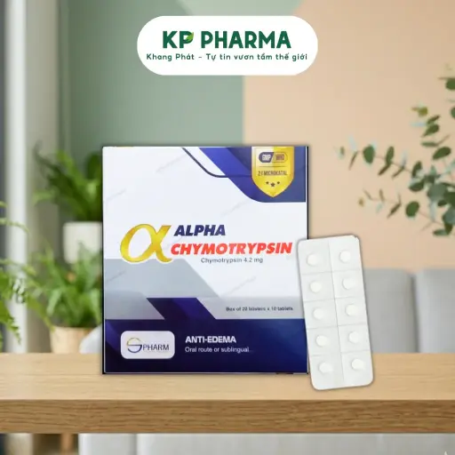 [SP04537] S.PHARM - ALPHACHYMOTRYPSIN 4200 IU (HỘP 200 VIÊN)