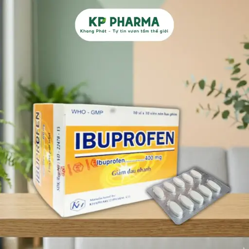 [SP04555] KHAPHARCO - IBUPROFEN 400MG (HỘP 100 VIÊN)