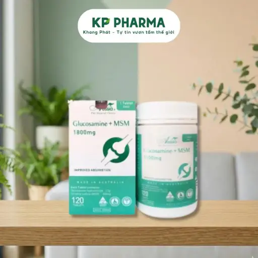 [KDT005] Hỗ trợ xương khớp glucosamin MSM 1800mg - Aussia Pharma (c/120v) - Nhập khẩu Úc