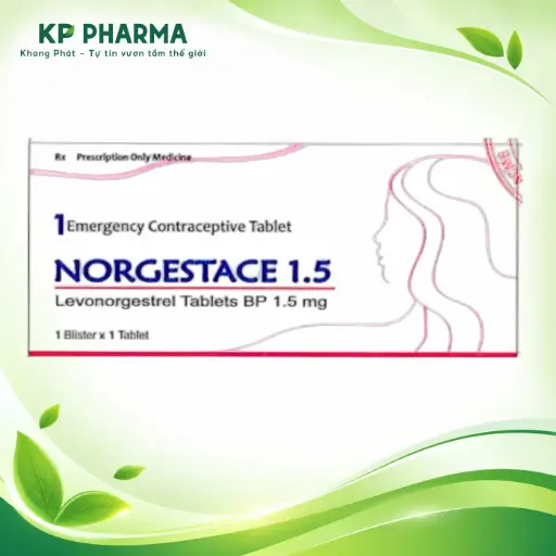 [HPC0001] NORGESTACE 1.5 - LEVONORGESTREL 1.5MG (HỘP 1 VIÊN) - HAPHARCO