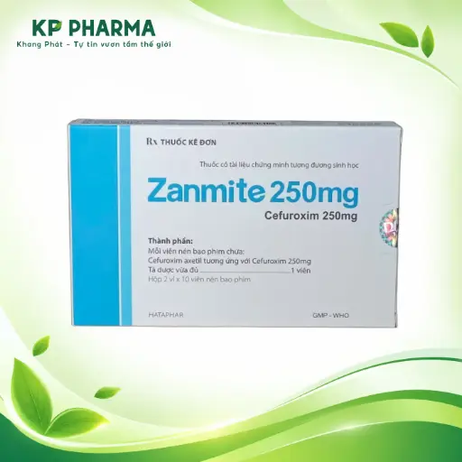 [HTP0003] ZANMITE 250MG - CEFUROXIME 250MG (HỘP 2 VỈ X 10 VIÊN) - HATAPHAR