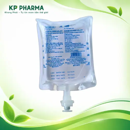 [DP3/2-0011] SODIUM CHLORIDE 0.9% ZFT (TÚI 250ML - DD TIÊM TRUYỀN TĨNH MẠCH) - DP3/2